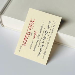 Lord of the Rings Fantasy Bookmark – Bilbo’s Birthday Invitation, Shire Party Prop image 4