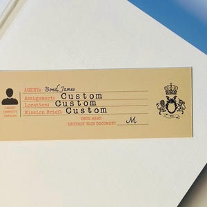 James Bond Custom Bookmark – 007, MI6 Personalized Bookmark Mission Brief image 6