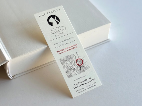 Dirk Gently Business Card Bookmark – Detective Agency Prop