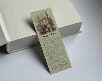 Dracula Horror Bookmark – Carfax Abbey Deed