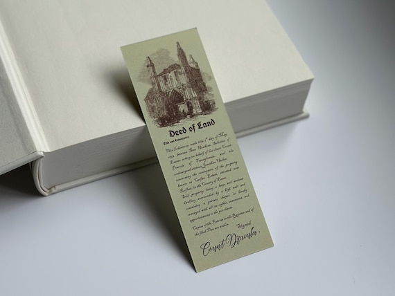 Dracula Horror Bookmark – Carfax Abbey Deed