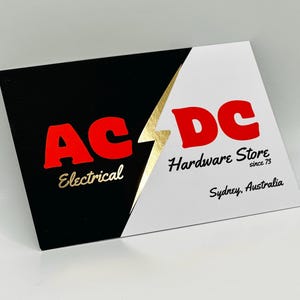 Cartes de visite de luxe pour univers alternatifs AC/DC : designs de groupes de rock pour les fans de musique et les collectionneurs