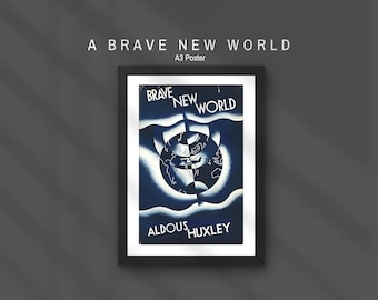 Brave New World A3 Poster – Original Book Cover Art