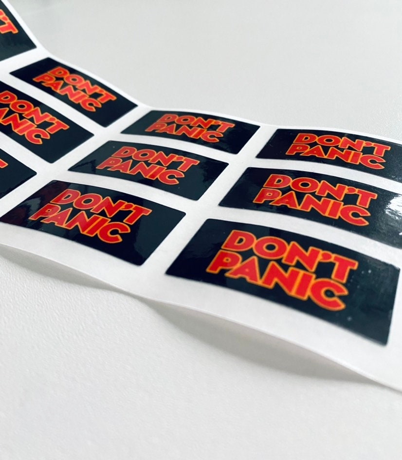 Holographic Don't Panic Decal Futuristic HHGTTG Laptop -  Canada