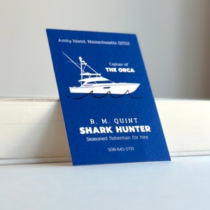 Segnalibro horror di Jaws, portapagina, Amity Island Beach, segnaposto di Quint Shark, film di Steven Spielberg Lo Squalo