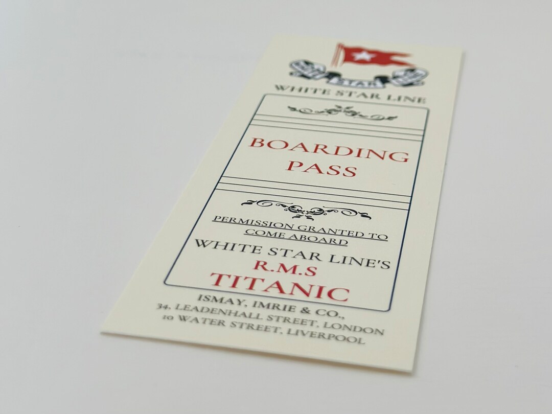 Titanic Personalised Bookmark Custom Gift Vintage Boarding - Etsy