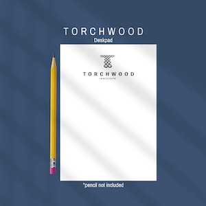 Torchwood Institute A6 Anteckningsblock – 50 ark skrivbordsunderlägg