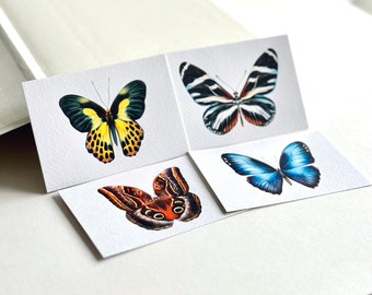 Butterfly Bookmark Set: Nature-Inspired A7 Gesso Cardstock Bookmarks