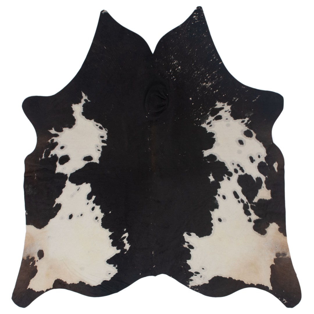 Cowhide Rug Cowhide Skin Natural Leather Black White Area Rug Animal