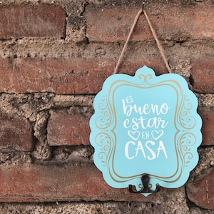 Wood Sign  - Spanish - Espanol - Cuadro de Madera - Llavero -  decoración para el hogar - letrero
