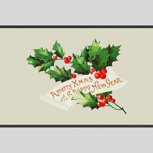Samsung Frame TV Art, retro restaurato vintage vacanza buona cartolina di Natale, download digitale istantaneo