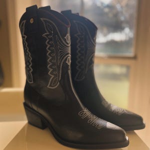 Stivali Ethical Black Cowboy Boots Brand New