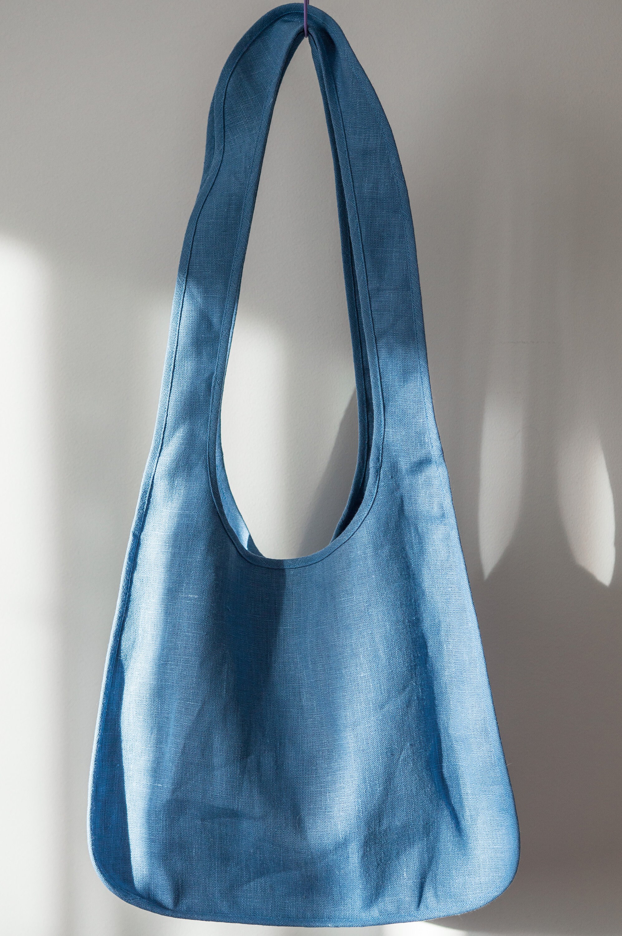 Linen shoulder shopper bag / tote bag Etsy