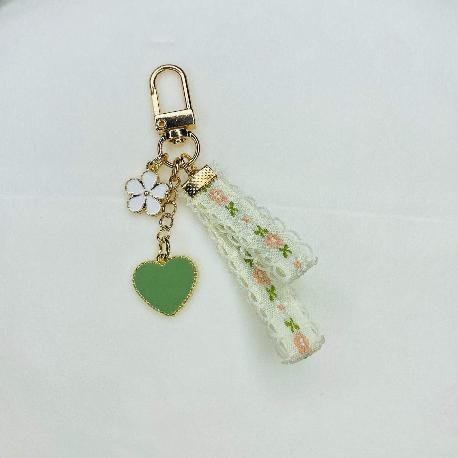 Jade Keychain Heart Keychain Flower Keychain Lace Keychain Etsy