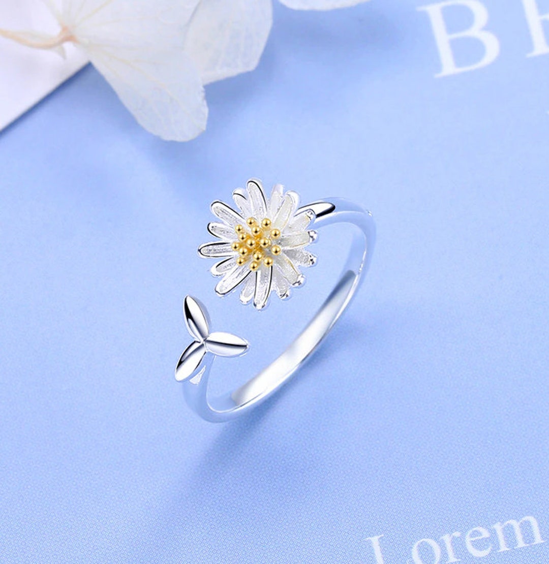 Chrysanthemum Ring. Daisy Ring. Flower Ring. Sterling Silver - Etsy
