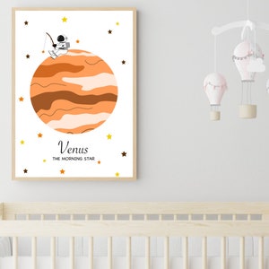 Venus Digital Print Poster, Venus Planet, Poster For Nursery