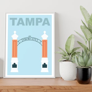 Tampa Ybor City Poster Digital Download - Urban Art Print - Instant Printable Wall Decor - Vintage Vibe