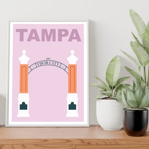 Tampa Ybor City Poster Digital Download - Urban Art Print - Instant Printable Wall Decor - Vintage Vibe