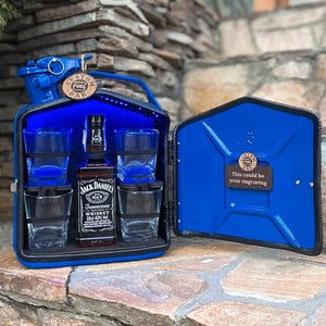 Minibar de 5 L con bidón para 4 personas, regalo original para hombre, minibar personalizado para el hogar, decoración de interiores, depósito de combustible personalizado