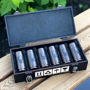 Handcrafted Whisky Glasses from Real Shell Casings – Unique Military-Inspired Gift Set