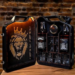 20 L Metal Jerry Can Mini Bar, For 4 People, Personalised Original Gift For a Man, Custom Fuel Bar, Camping Mini Bar, Portable Bar Case