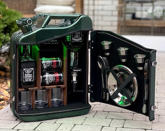 20L Kanister Mini Bar für Camping, Outdoor Cocktail Einrichtung für Whisky