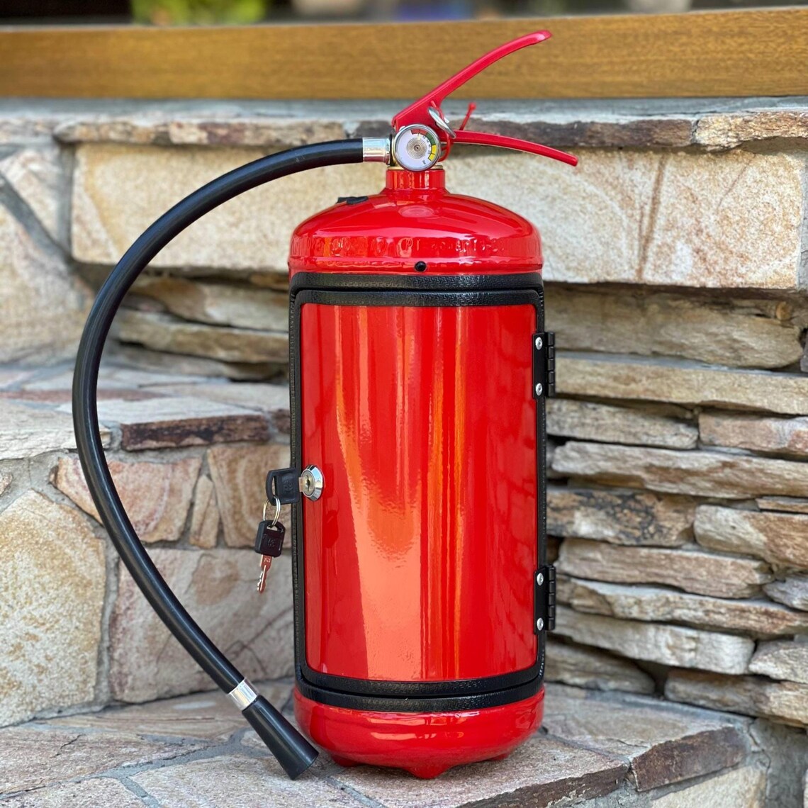 Red Fire Extinguisher Bar With Personal Engraving, Gift for ...