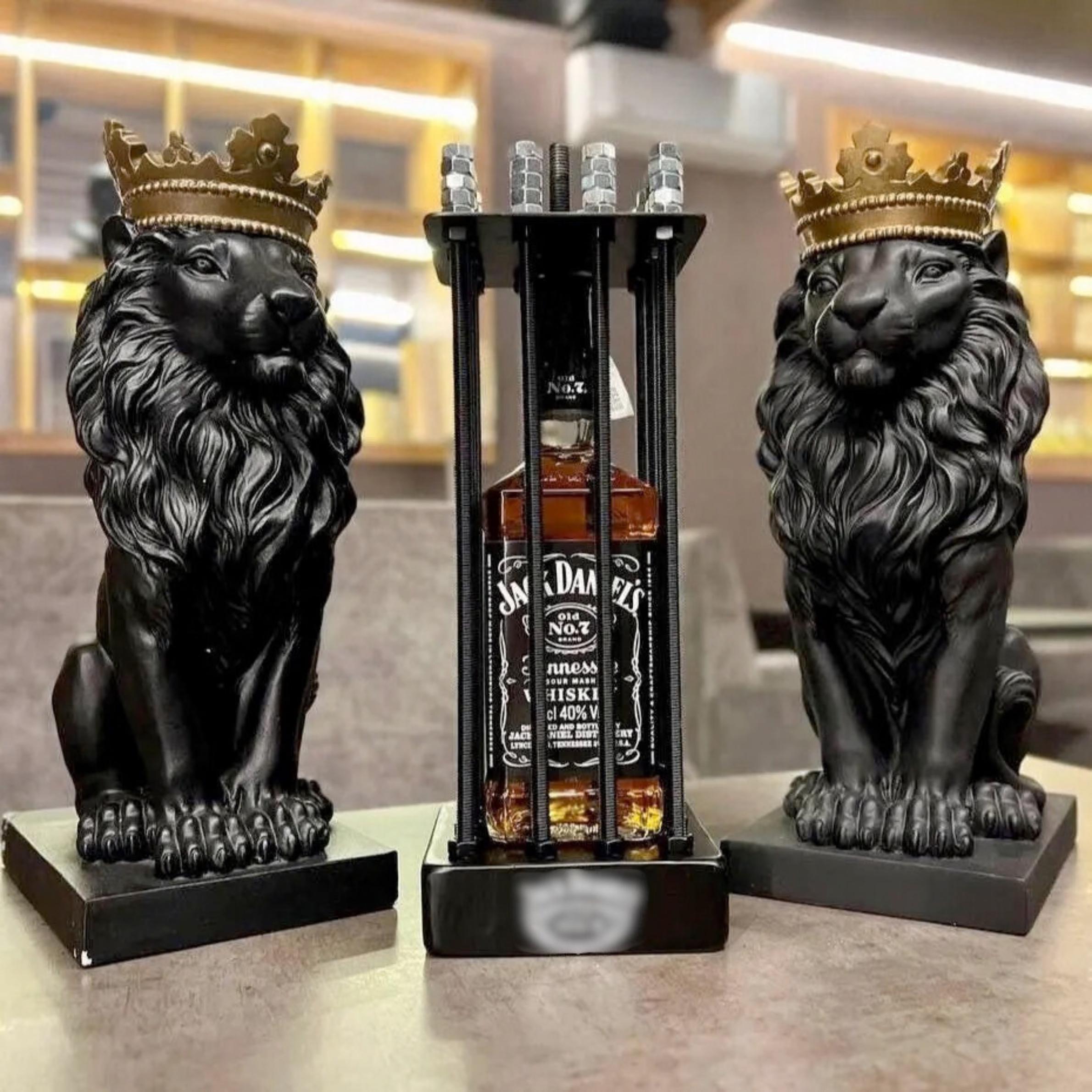 サーリー　ウィスキー　ステンレス　ボトルゲージ　飲酒運転はだめ！ アルコールボトル用ケージセーフ、パーソナライズギフトパズル