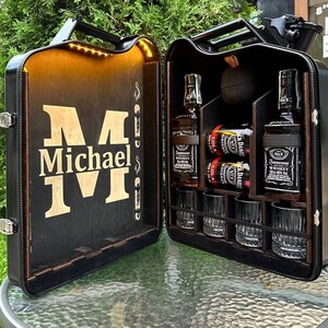 20 L Jerry Can Mini Bar, Personalized Mini Bar Canister Set, Custom Fuel Bar, Home Mini Bar, Handmade Travel Bar, Gift For Him, For Husband
