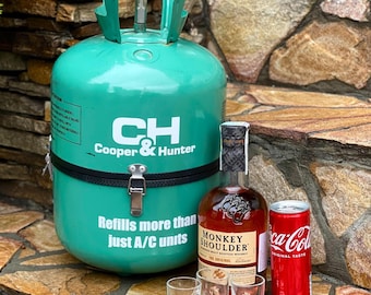 Personalisierte Mini Bar aus Freon Tank, Vatertagsgeschenk
