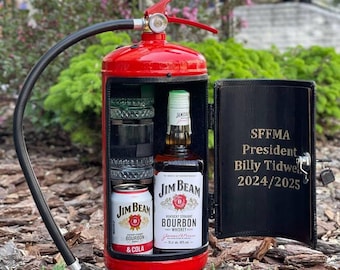 Whisky Minibar Feuerlöscher, personalisiertes Geschenk für Männer