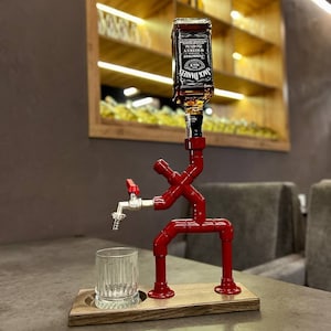 Dispensador de alcohol para el hogar, dispensador de bebidas como regalo de cumpleaños o Navidad para él, para papá, dispensador de licor, whisky y vino, barra de combustible personalizada
