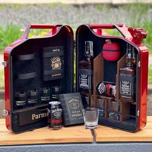 Custom 20L Jerry Can Mini Bar – Personalized Whiskey Gift for Men – Portable Liquor Cabinet – Unique Birthday, Christmas Gift - for Husband