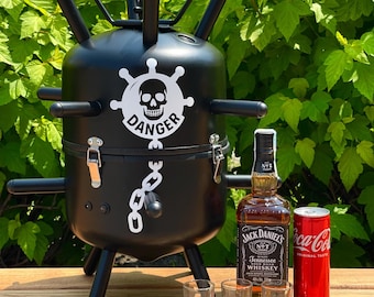 Sea Mine Mini Bar, handgefertigte Metall Spirituosenschrank
