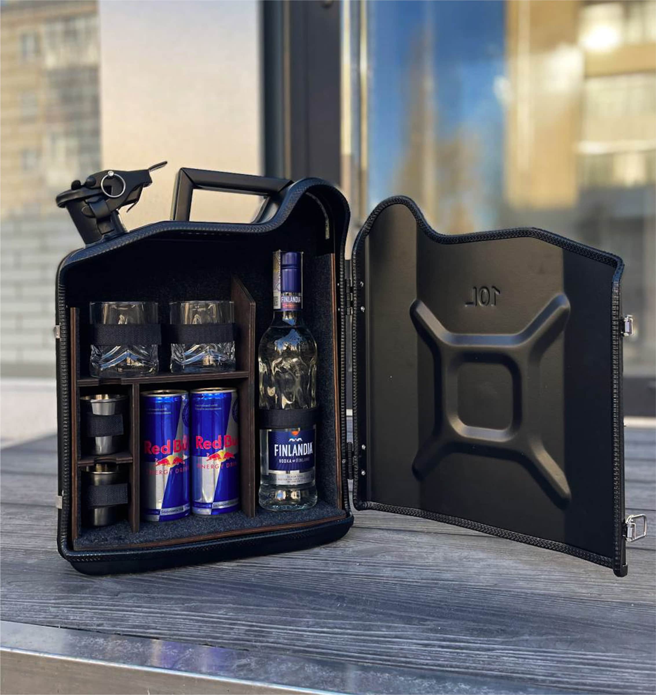 10L Canister Drinks Storage Cabinet, Customizable Portable Bar With ...