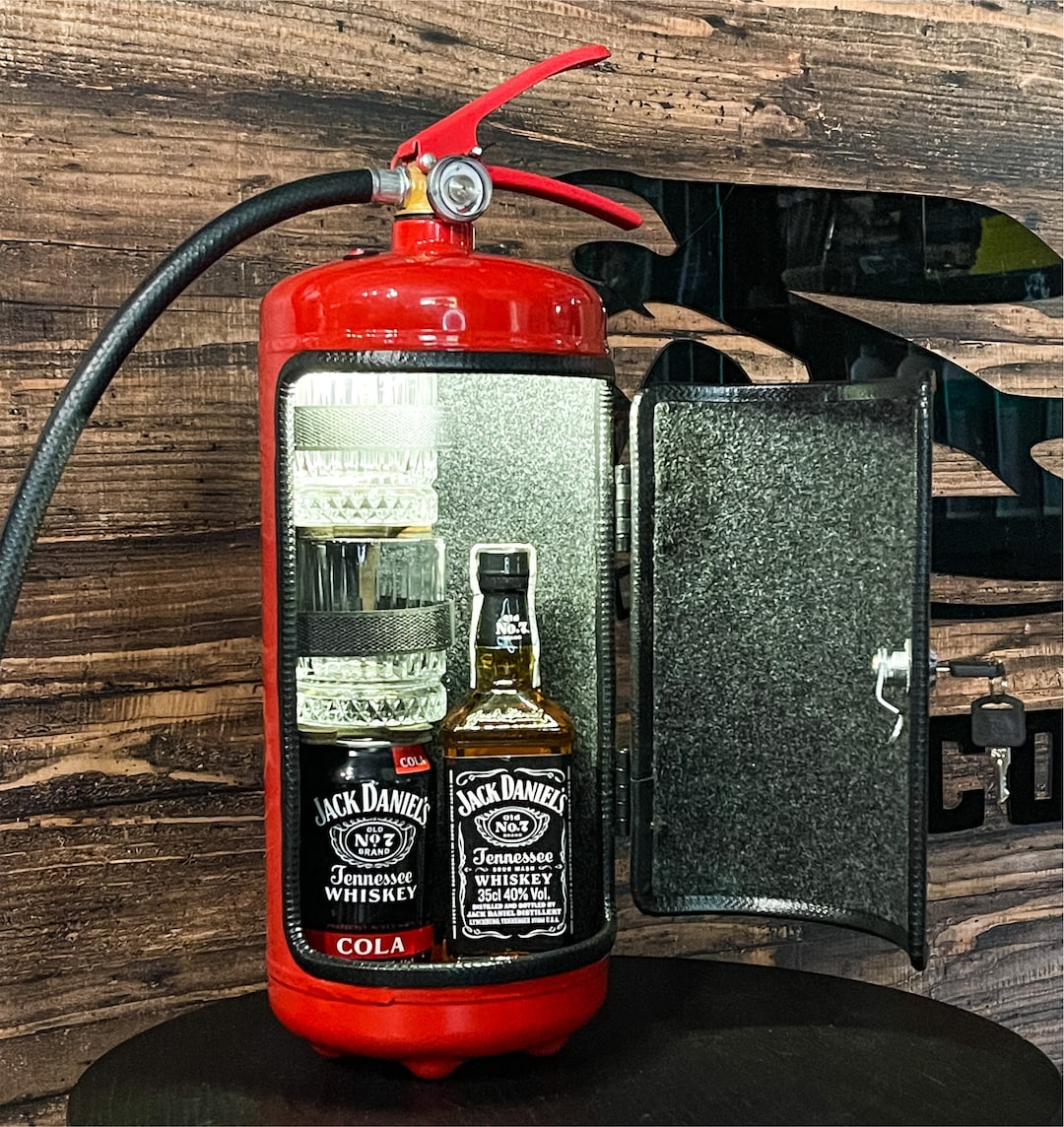 Feuerlöscher Minibar Handgefertigte Metall Minibar für Whisky