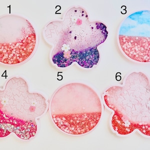 Cherry Blossom shaker Coasters, heat resistance, leak proof, unique gift for her