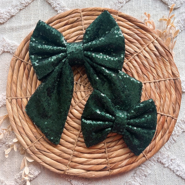 Emerald, green, sequin, sparkly, luxury sailor bowtie, Over the collar bow Ties for pets, dog bow tie, cat bow tie