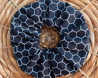 Save the bees, honey comb Scrunchie only! , hair tie, ponytail