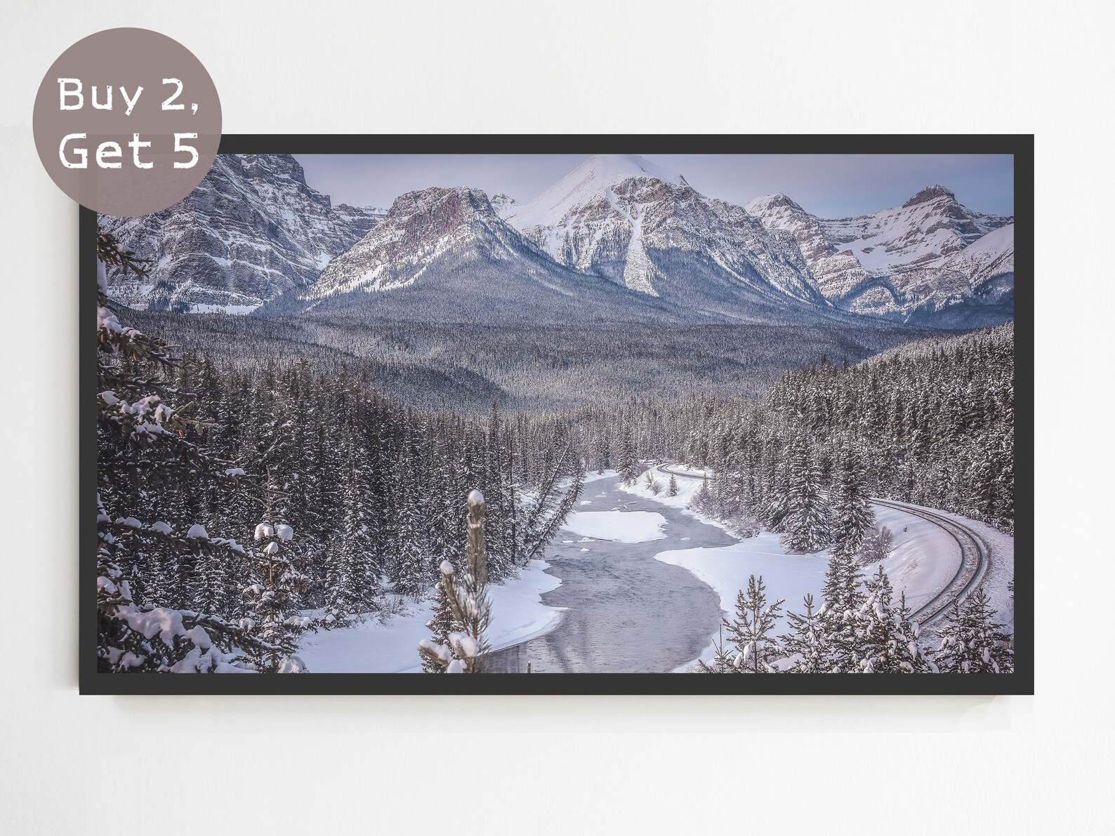 Samsung Frame TV Art, Winter Snow Mountain, Instant Digital Download ...