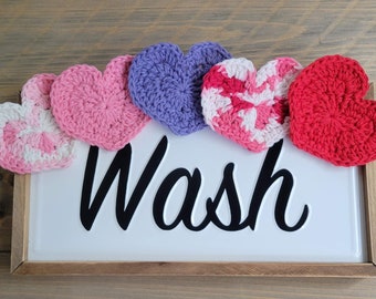 Heart Shaped Reusable Makeup Face Pads, Cotton Face Scrubby, Spa Gift for Her, Wash Cloth, Teen Girl Gift Ideas, Face Care