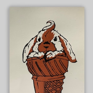 Bun Bun, 3-color screen print on Stonehenge