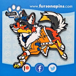 Dex Dancer Dhole Enamel Pin by Fursona Pins