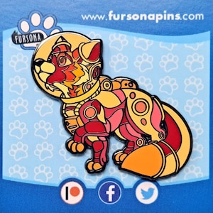 Dandy Space Fox Fursona Pins Enamel Pin
