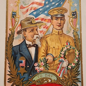 Vintage 1900&#39;s Memorial Day Postcard Decoration Day Series No2 GAR