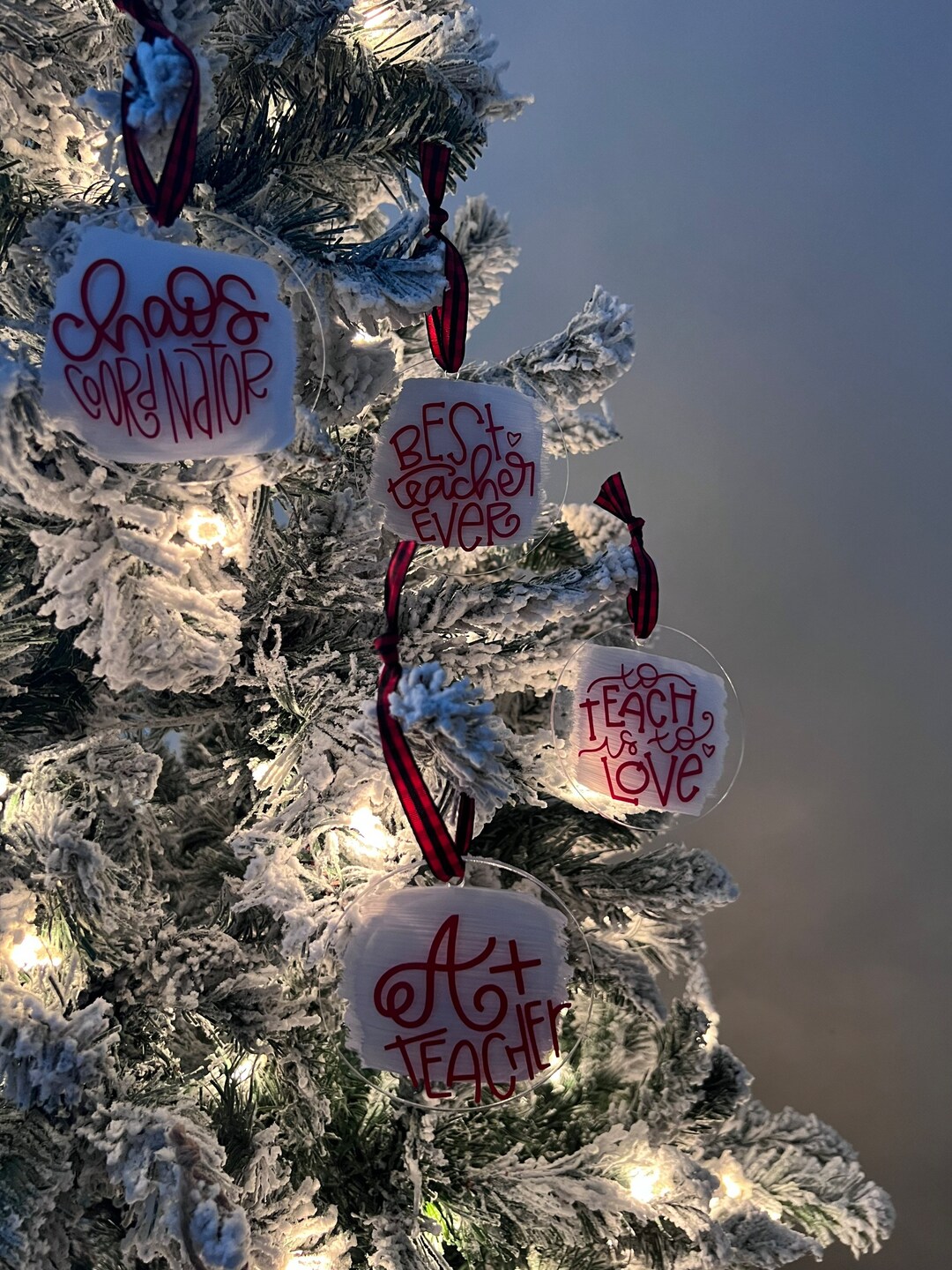 Teacher Ornament Acrylic Christmas Decor Teacher Gift Preschool