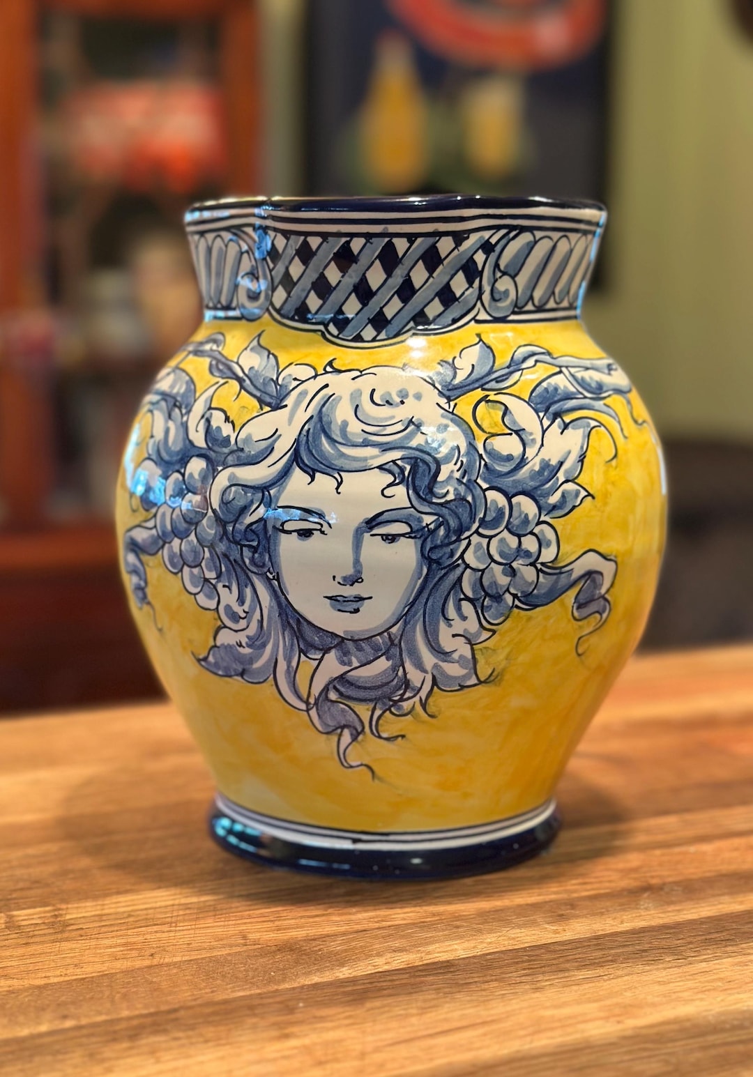 Vintage Bright Yellow Pitcher - Etsy