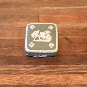 Vintage Green Wedgwood Trinket Box