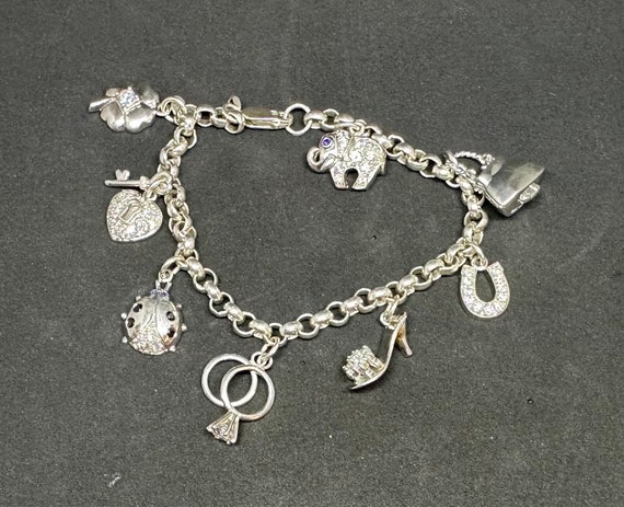 Vintage Sterling Silver “Lucky” Charm Bracelet - image 1