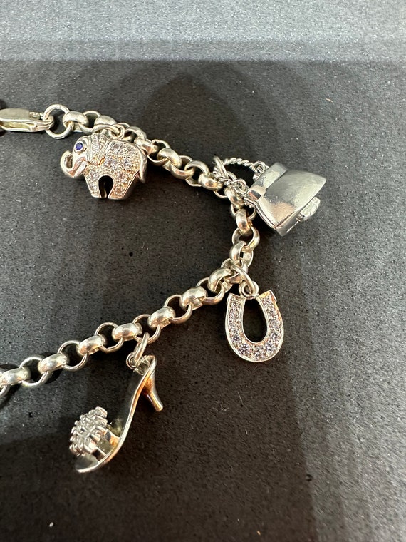 Vintage Sterling Silver “Lucky” Charm Bracelet - image 3